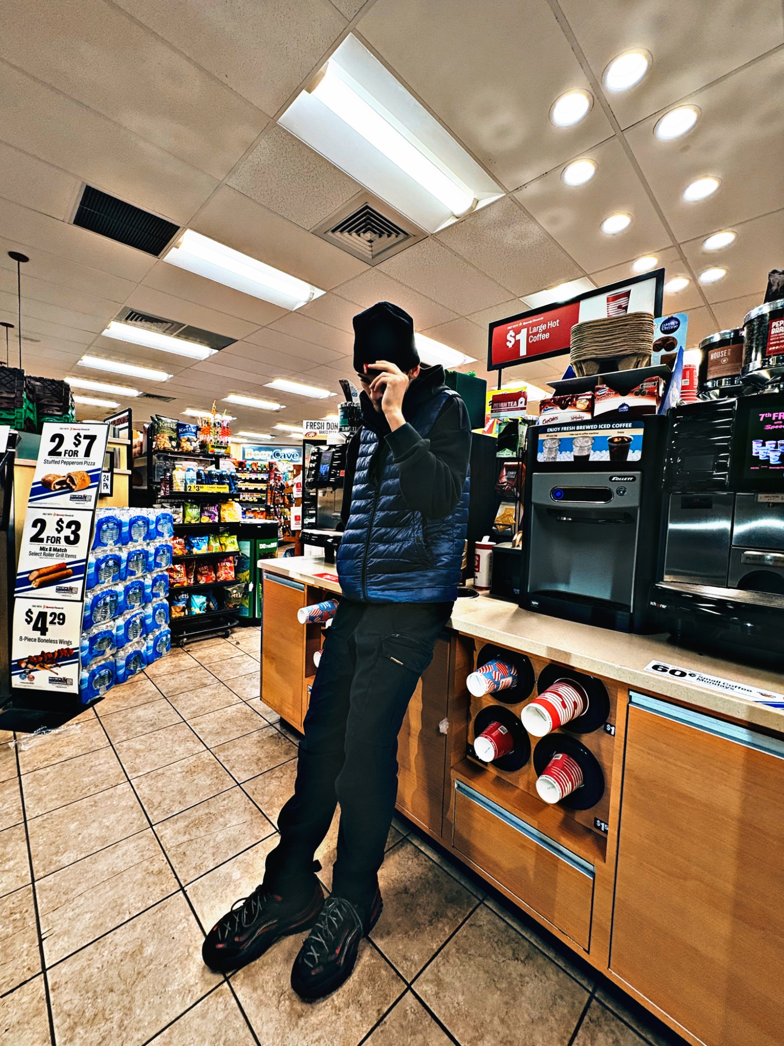 HAKYHM in a convenience store portrait